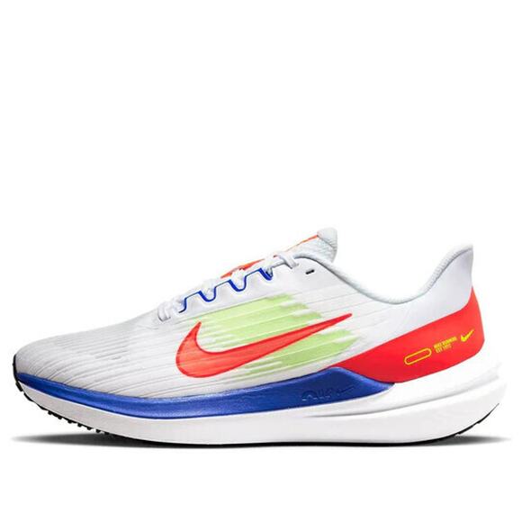 Nike Air Winflo 9 Sneakers Men\'s Running shoes 9.5 White Crimson-Racer Blue main image 4